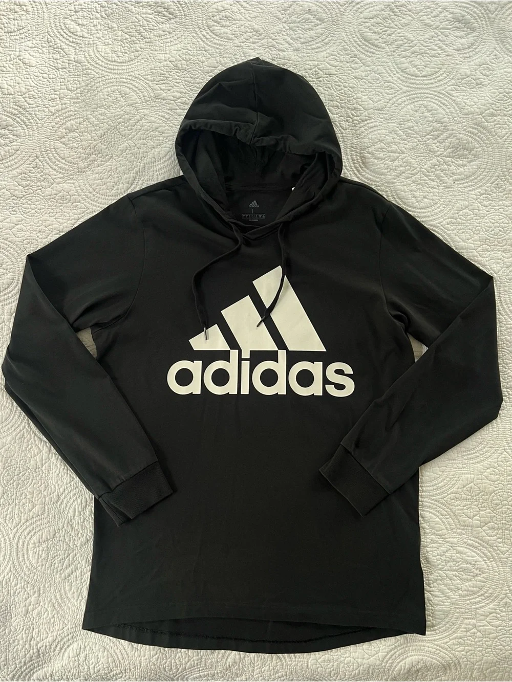 NWOT ADIDAS long sleeve lightweight t-shirt hoodie L